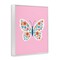 Stupell Industries Boho Pink Floral Butterfly Framed Giclee, design by Jessica Beck